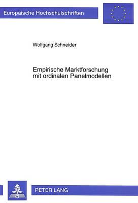 Book cover for Empirische Marktforschung Mit Ordinalen Panelmodellen