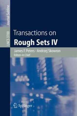 Cover of Transactions on Rough Sets IV