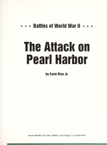 Cover of Attack on Pearl Harbor