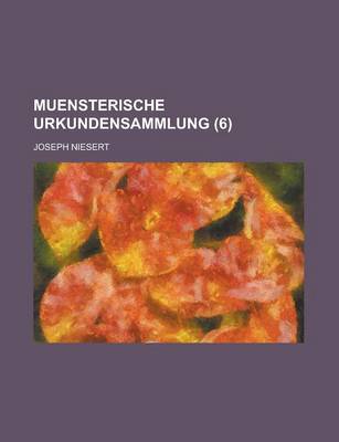 Book cover for Muensterische Urkundensammlung (6 )