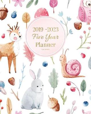 Book cover for 2019-2023 Five Year Planner Cute Animals