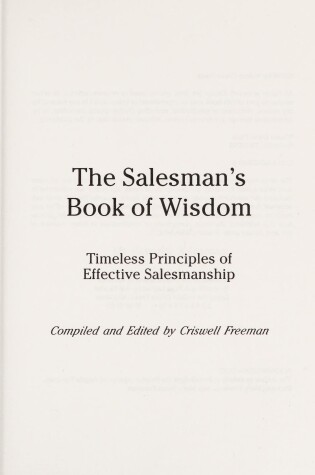 Cover of Salesman's Book of Wisdom