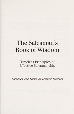 Book cover for Salesman's Book of Wisdom