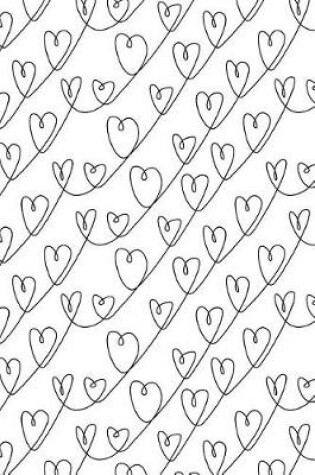 Cover of Bullet Journal Notebook Scribbly Hearts Pattern 1
