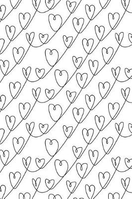 Book cover for Bullet Journal Notebook Scribbly Hearts Pattern 1