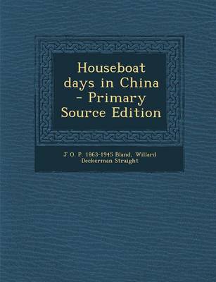 Book cover for Houseboat Days in China