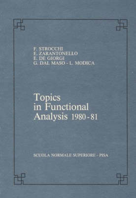 Book cover for Topics in functional analysis 1980-81