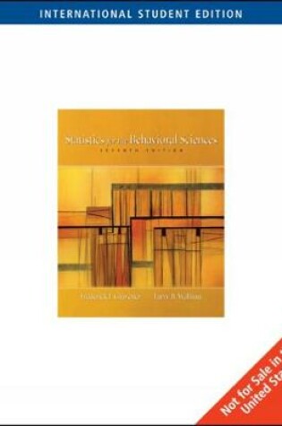 Cover of Statistics for the Behavioral Sciences, International Edition