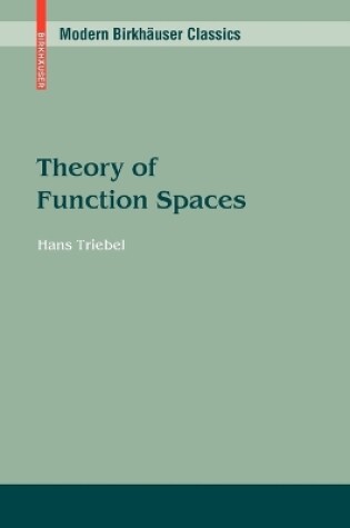 Cover of Theory of Function Spaces