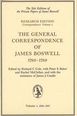 Cover of The General Correspondence of James Boswell, 1766-1769