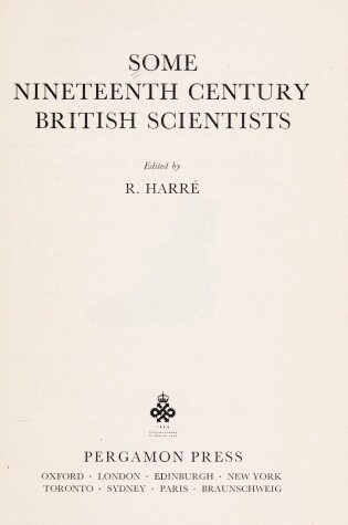 Cover of Some Nineteenth Century British Scientists