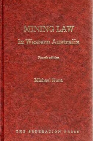 Cover of Mining Law in Western Australia