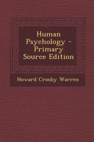 Cover of Human Psychology - Primary Source Edition