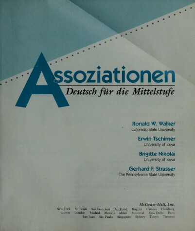 Book cover for Assoziationen: Deutsch Fuer Die Mittelstufe