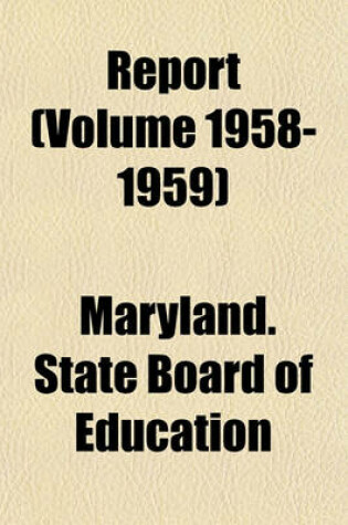 Cover of Report (Volume 1958-1959)