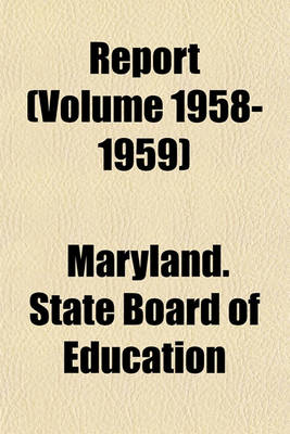 Book cover for Report (Volume 1958-1959)