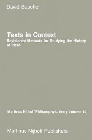 Cover of Texts in Context