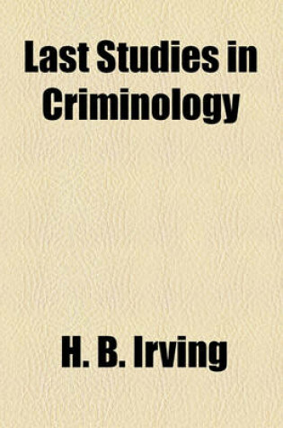 Cover of Last Studies in Criminology