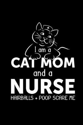 Book cover for I'm a Cat Mom and a Nurse Hairballs + Poop Scare Me