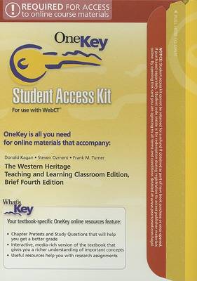Book cover for OneKey WebCT, Student Access Kit, The Western Heritage, Classroom Edition, Combined Volume