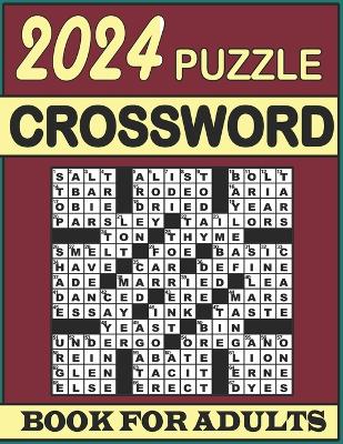 Cover of 2024 Crossword Puzzle Book For Adults