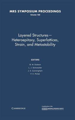 Cover of Layered Structures — Heteroepitaxy, Superlattices, Strain, and Metastability: Volume 160