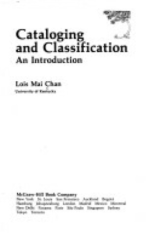 Cover of Cataloging & Classification -Wb/3