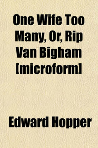 Cover of One Wife Too Many, Or, Rip Van Bigham [Microform]