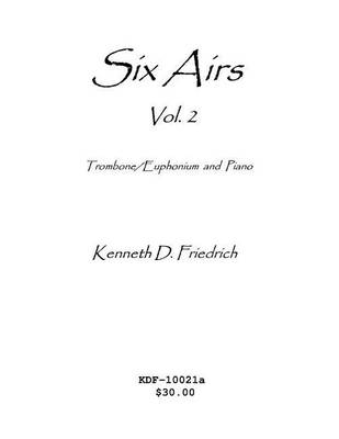 Book cover for Six Airs for Solo and Piano, Vol. 2 - trombone/euphonium version