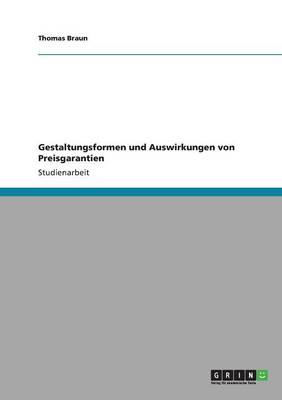 Book cover for Gestaltungsformen Und Auswirkungen Von Preisgarantien