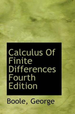 Cover of Calculus of Finite Differences Fourth Edition