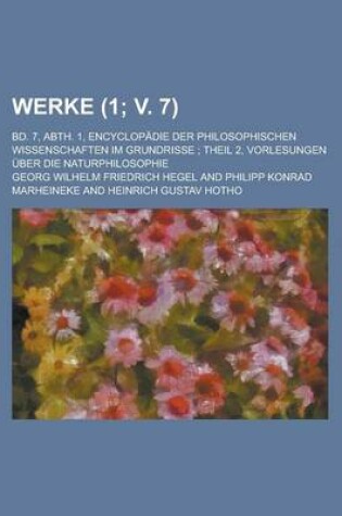 Cover of Werke (1; V. 7)