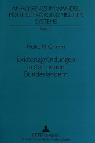 Cover of Existenzgruendungen in Den Neuen Bundeslaendern