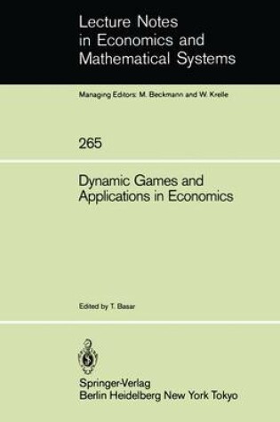 Cover of Dynamic Games and Applications in Economics