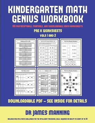 Book cover for Pre K Worksheets (Kindergarten Math Genius)