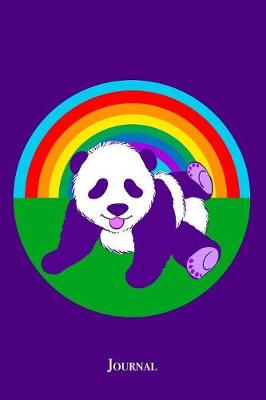 Book cover for Cute Purple Panda Rainbow Journal
