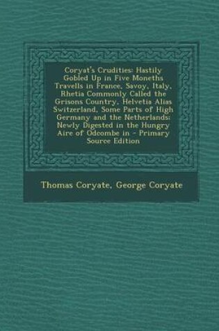 Cover of Coryat's Crudities