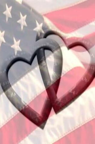 Cover of Journal American Flag Intertwined Hearts