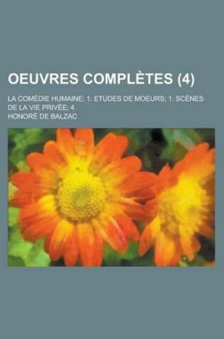 Cover of Oeuvres Completes; La Comedie Humaine; 1