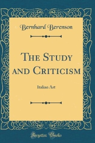 Cover of The Study and Criticism