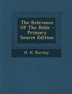 Book cover for The Relevance of the Bible