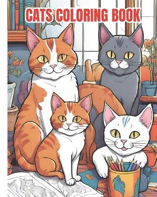 Book cover for Cats Coloring Book