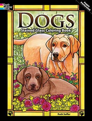 Book cover for Dogs Stained Glass Coloring Book