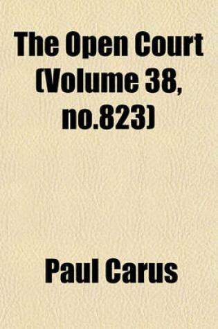 Cover of The Open Court (Volume 38, No.823)