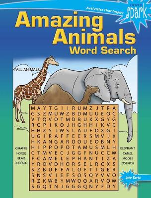 Book cover for Spark Amazing Animals! Word Search