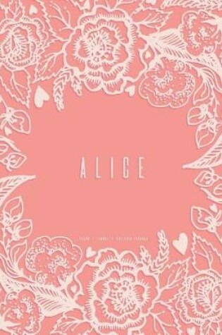 Cover of Alice - Peach Floral Dot Grid Journal