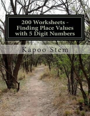 Book cover for 200 Worksheets - Finding Place Values with 5 Digit Numbers