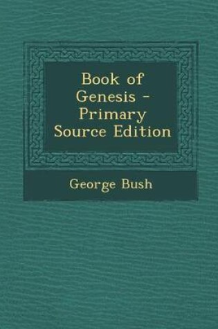 Cover of Book of Genesis - Primary Source Edition