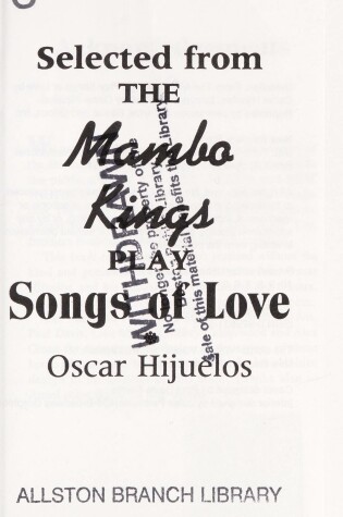 Cover of Selected from the Mambo Kings Play Songs of Love