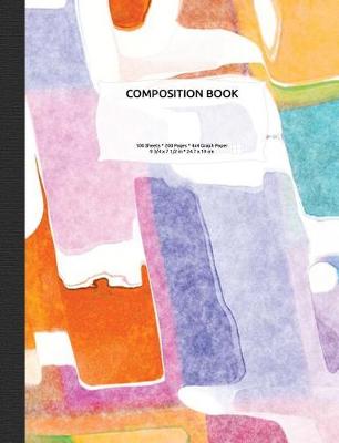 Book cover for Abstract Watercolor Composition Notebook, 4x4 Quad Rule Graph Paper